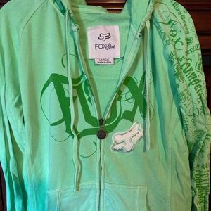 Fox Girls lightweight zip up hoodie